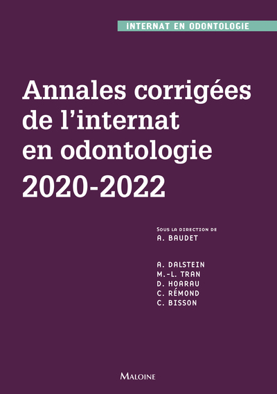 Annales corrigées de l'internat en odontologie 2020-2022 (9782224036614-front-cover)
