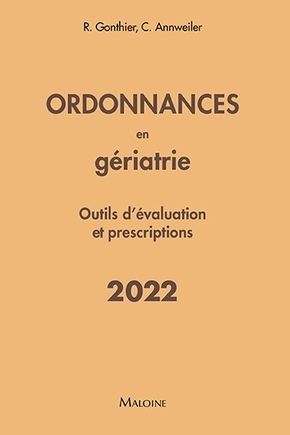 Ordonnances en geriatrie 2022  outils devaluation et prescriptions (9782224036188-front-cover)