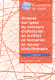 ANNALES DU CONCOURS D'ADMISSION EN INSTITUT DE FORMATION EN MASSO- (9782224034412-front-cover)