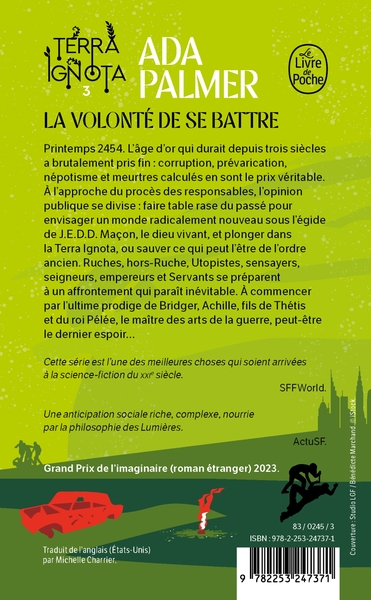 La Volonté de se battre (Terra Ignota, Tome 3) (9782253247371-back-cover)