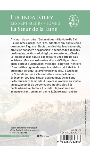 La Soeur de la lune (Les sept Soeurs, Tome 5) (9782253262367-back-cover)