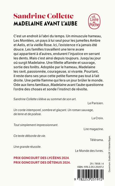 Madelaine avant l'aube (9782253251972-back-cover)