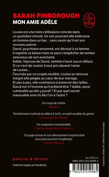 Mon amie Adèle (9782253259985-back-cover)