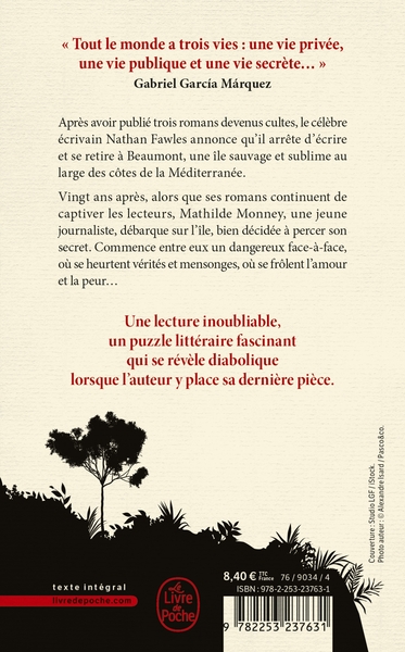 La Vie secrète des écrivains (9782253237631-back-cover)