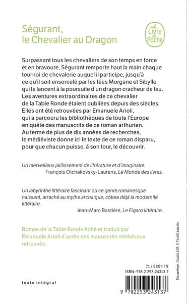 Ségurant : le Chevalier au dragon (9782253243137-back-cover)