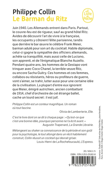 Le Barman du Ritz (9782253251828-back-cover)