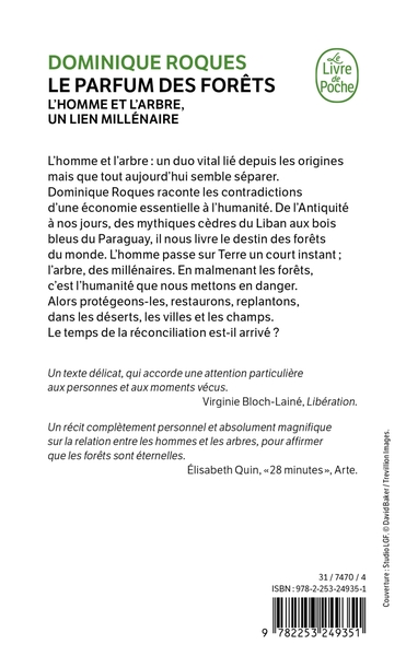 Le Parfum des forêts, L'homme et l'arbre, un lien millénaire (9782253249351-back-cover)