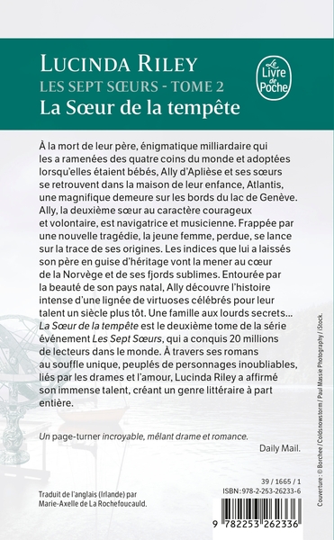 La Soeur de la tempête (Les sept Soeurs, Tome 2) (9782253262336-back-cover)