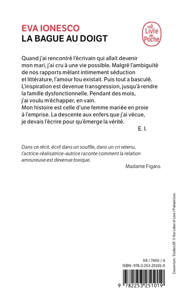 La Bague au doigt (9782253251019-back-cover)