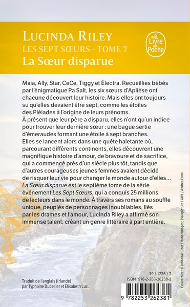 La Soeur disparue (Les sept Soeurs, Tome 7) (9782253262381-back-cover)