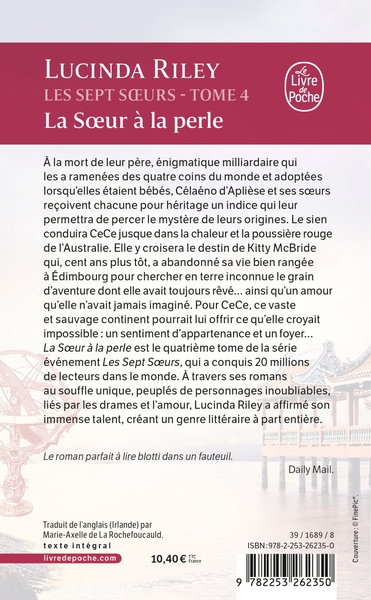La Soeur à la perle (Les sept Soeurs, Tome 4) (9782253262350-back-cover)