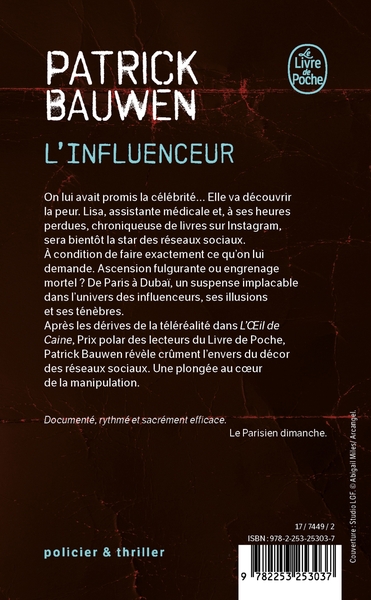 L'influenceur (9782253253037-back-cover)