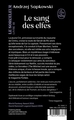 Le Sang des elfes (Le Sorceleur, Tome 3) (9782253263661-back-cover)