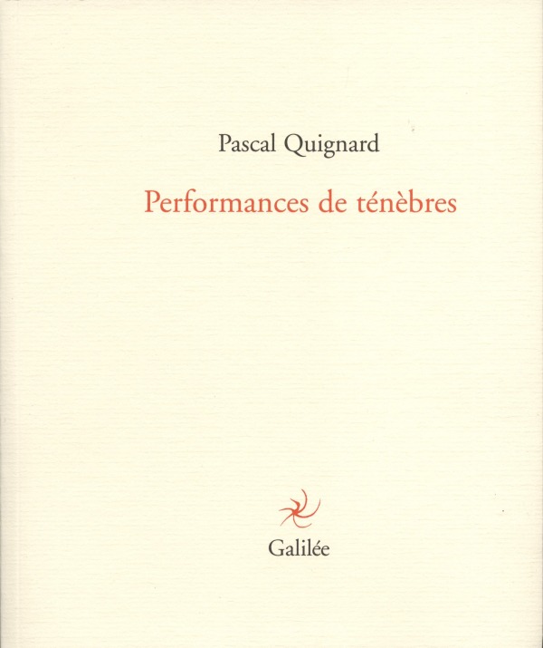 PERFORMANCES DE TÉNÈBRES (9782718609478-front-cover)