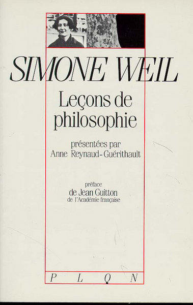 Leçons de philosophie Roanne 1933-1934 (9782259022408-front-cover)