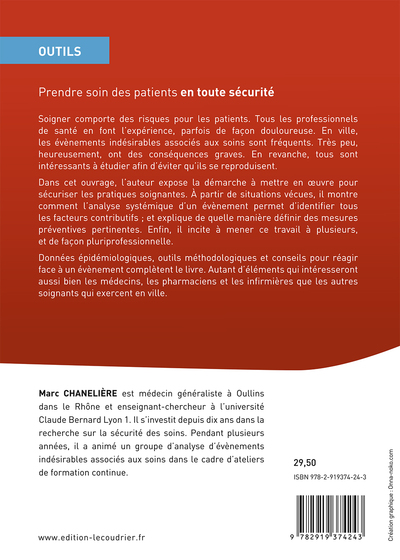 Prendre soin des patients en toute sécurité (9782919374243-back-cover)