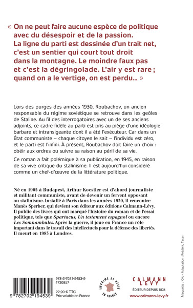 Le Zéro et l'infini (9782702194539-back-cover)