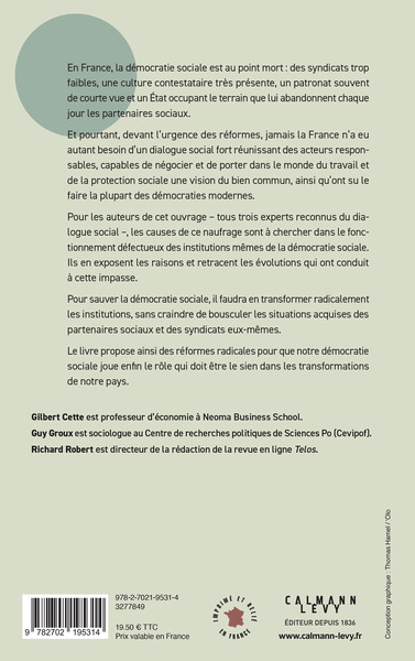 Sauver la démocratie sociale, Du conflit au contrat (9782702195314-back-cover)