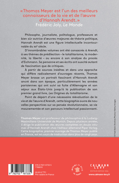 Hannah Arendt - biographie (9782702167335-back-cover)