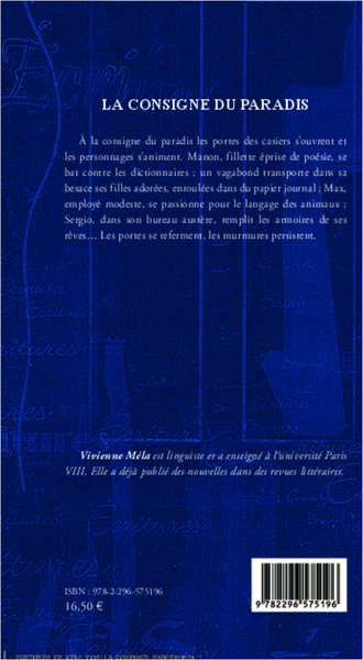 La consigne du paradis, Nouvelles (9782296575196-back-cover)