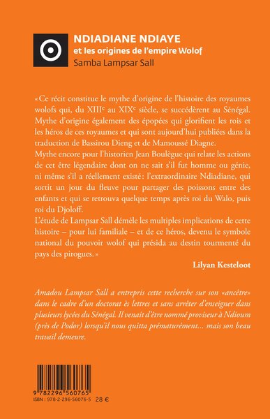 Ndiadiane Ndiaye et les origines de l'empire wolof (9782296560765-back-cover)