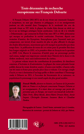 Trois décennies de recherche européenne sur François Delsarte (9782296565715-back-cover)