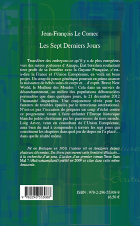 Les sept Derniers Jours (9782296553088-back-cover)