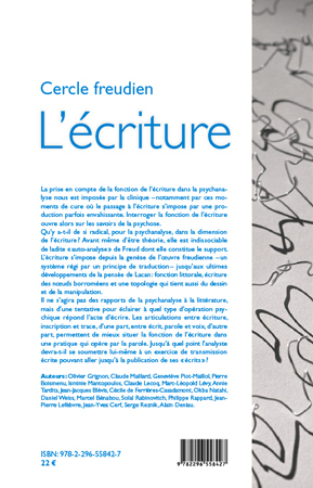 L'écriture (9782296558427-back-cover)