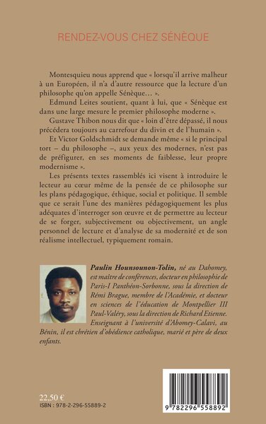 Rendez-vous chez Sénèque, A propos de l'éthique (9782296558892-back-cover)