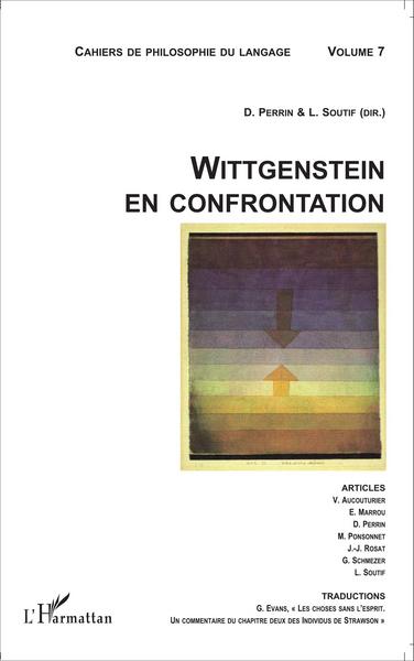 Cahiers de philosophie du langage, Wittgenstein en confrontation (9782296543980-front-cover)