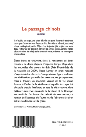 LE PASSAGE CHINOIS   ROMAN (9782296552234-back-cover)