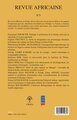 Revue africaine, Revue africaine N° 5 Lettres, arts, sciences humaines et sociales (9782296559653-back-cover)