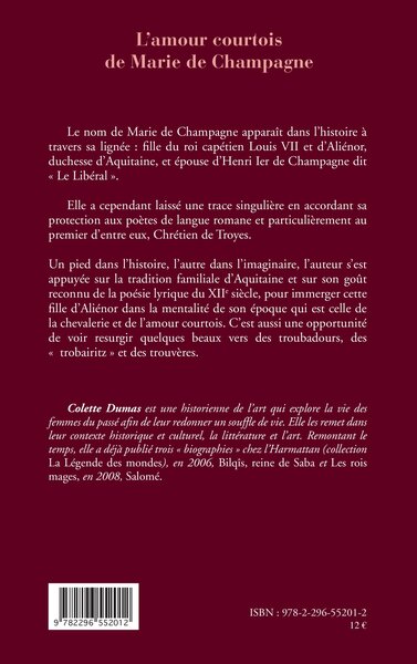 L'amour courtois de Marie de Champagne (9782296552012-back-cover)