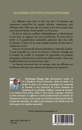 Les drames des populations africaines, Dieu est-il absent de la scène ? (9782296559110-back-cover)