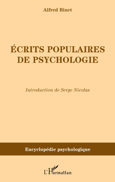 Ecrits populaires de psychologie (9782296560536-front-cover)