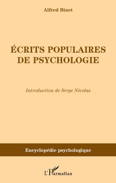 Ecrits populaires de psychologie (9782296560536-front-cover)