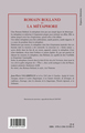 Romain Rolland et la métaphore, La solitude de l'homme de vigie (9782296551800-back-cover)