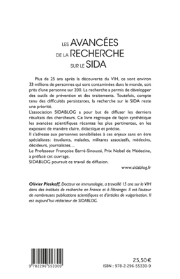 Les Avancées de la Recherche sur le Sida (9782296553309-back-cover)