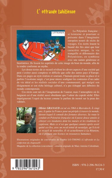 L'OFFRANDE TAHITIENNE   NOUVELLES (9782296561243-back-cover)