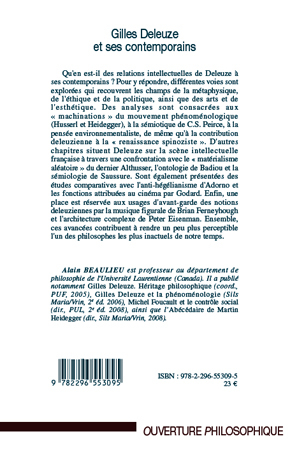 Gilles Deleuze et ses contemporains (9782296553095-back-cover)