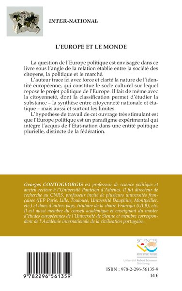 L'Europe et le monde, Civilisation et pluralisme culturel (9782296561359-back-cover)