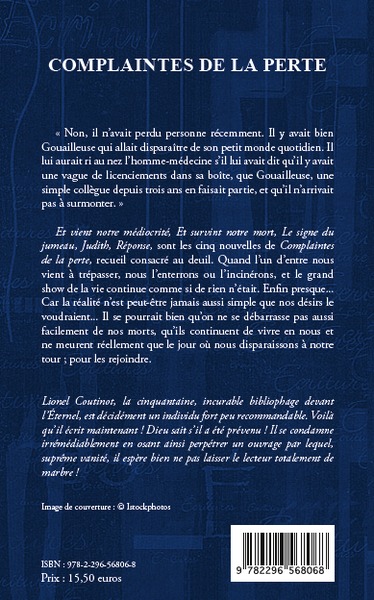 Complaintes de la perte, Nouvelles (9782296568068-back-cover)