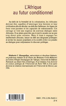 L'Afrique au futur conditionnel (9782296564831-back-cover)