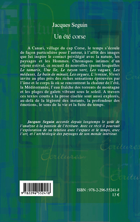 Un été corse   NOUVELLES (9782296552418-back-cover)