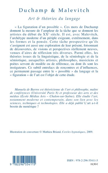 Duchamp & Malevitch, Art & théories du langage (9782296554115-back-cover)