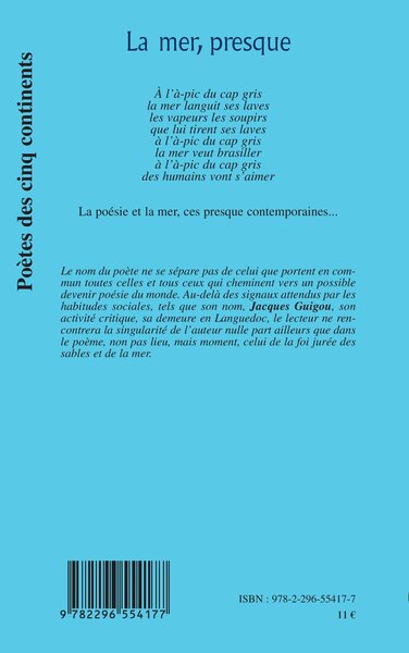 La mer presque (9782296554177-back-cover)