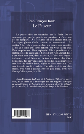 Le Faiseur, Roman (9782296545878-back-cover)