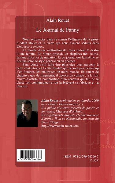 Le journal de Fanny, Roman (9782296547667-back-cover)