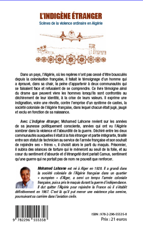 L'indigène étranger, Scènes de la violence ordinaire en Algérie (9782296555358-back-cover)