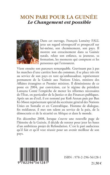 Mon pari pour la Guinée, Le changement est possible - (2e édition) (9782296561281-back-cover)